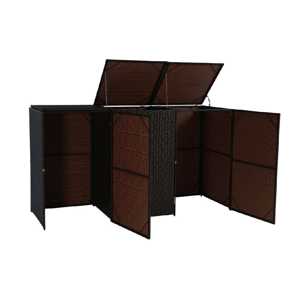 ラタン製の屋外用折りたたみパーテーション - 150 x 75 x 100